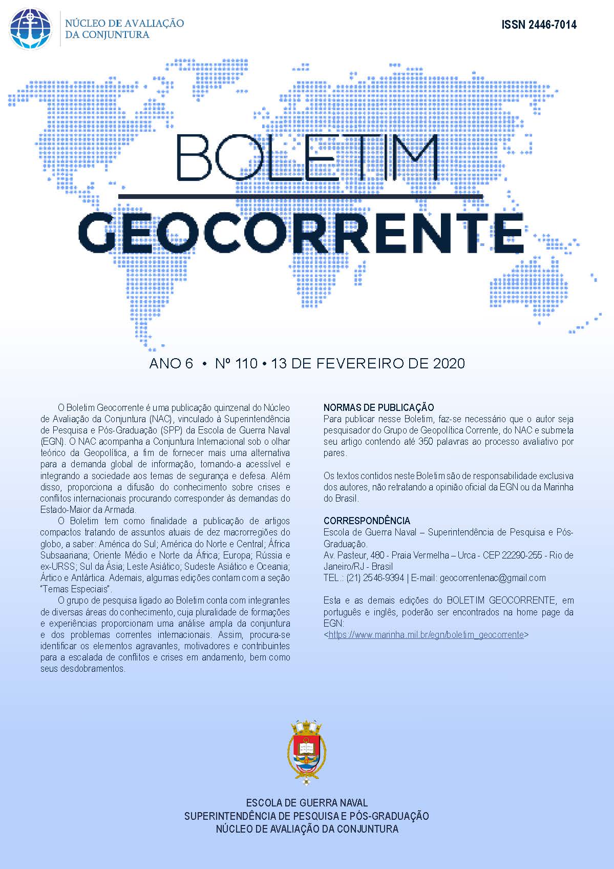 					View Vol. 6 No. 110 (2020): Boletim Geocorrente 110
				