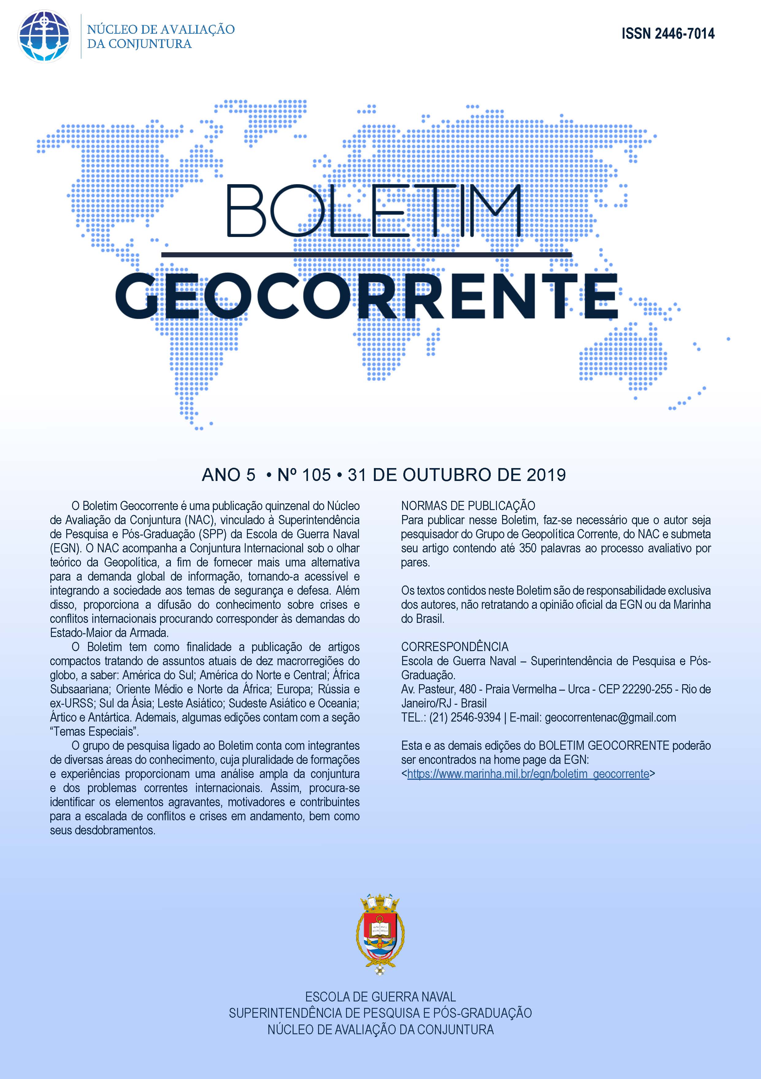 					Afficher Vol. 5 No 105 (2019): Boletim Geocorrente 105
				